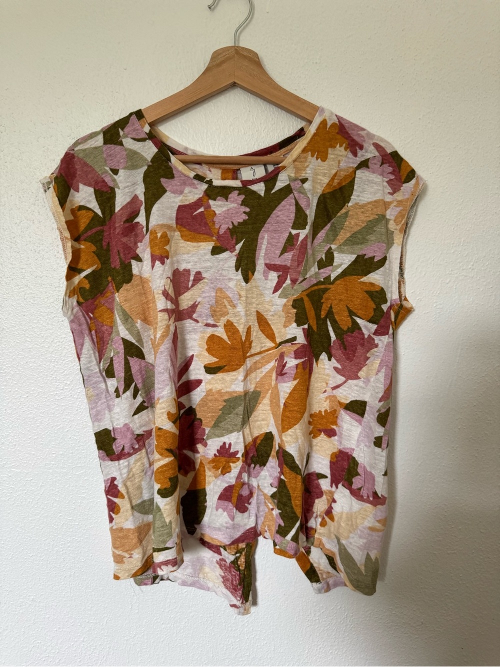 Joie 100% linen Women's Floral Cap-Sleeve Top in Multi